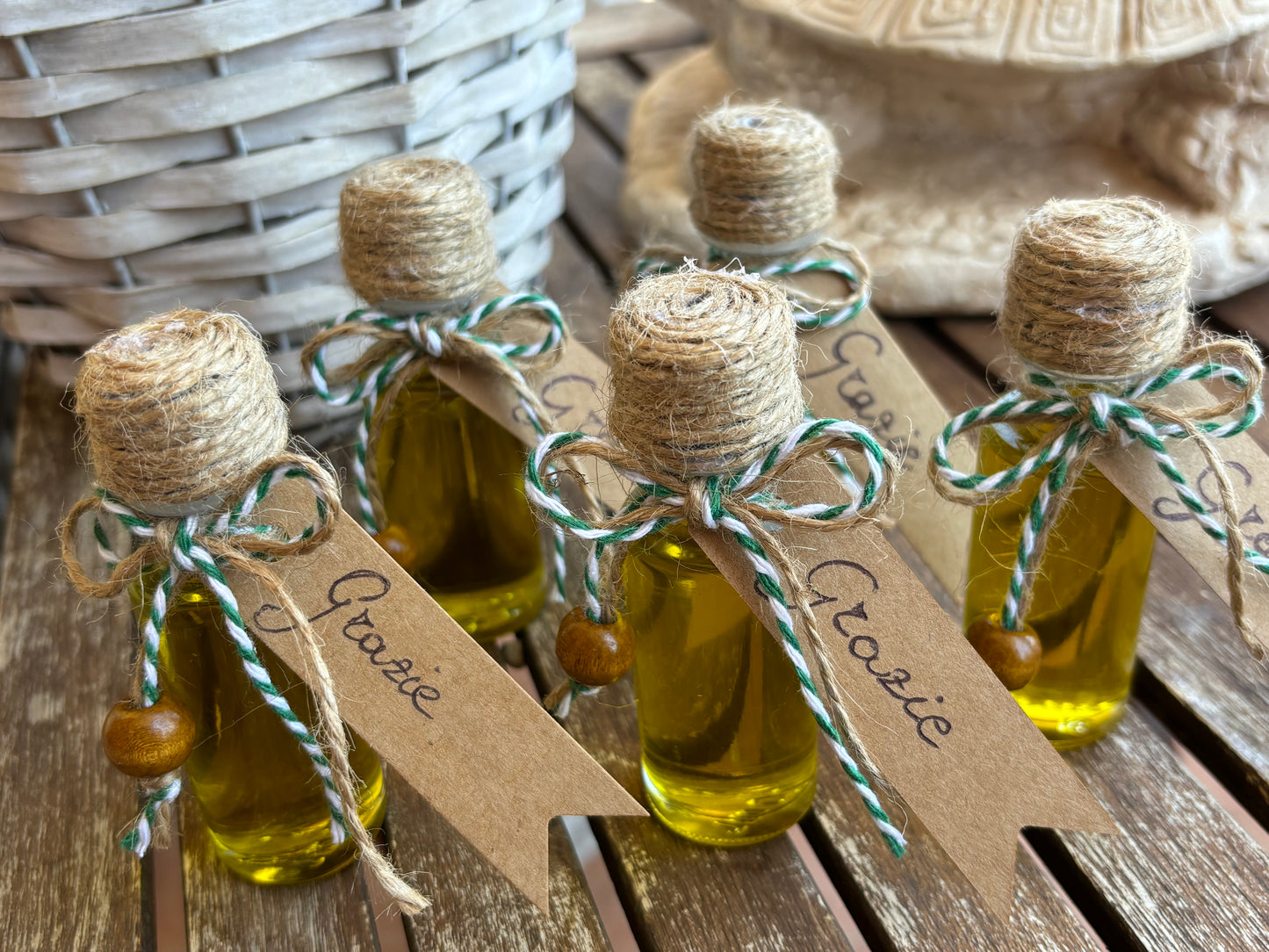 Mini bottiglia olio segnaposto