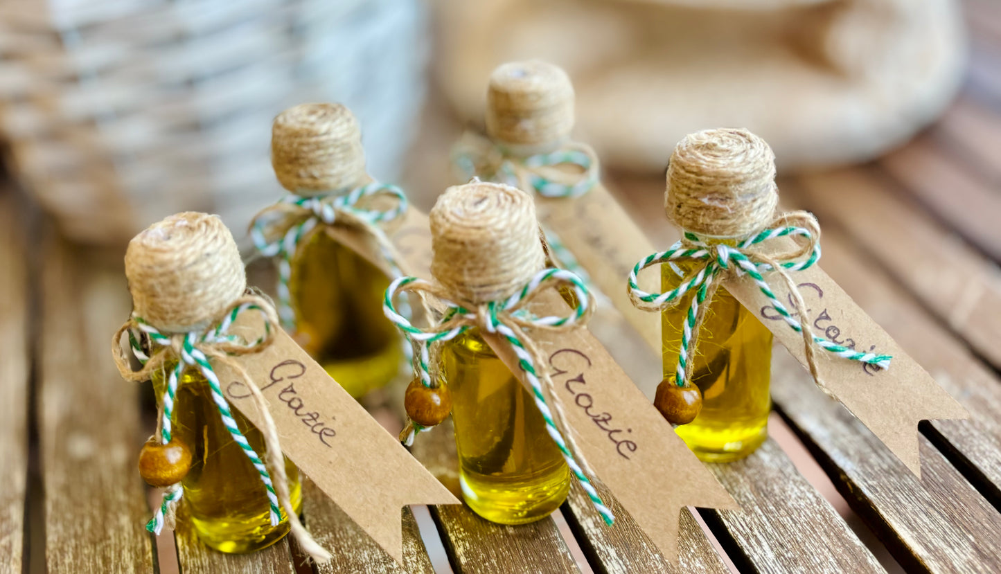 Mini bottiglia olio segnaposto